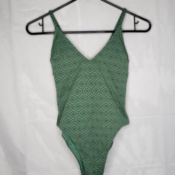 New Cupshe One Piece Monokini Swimsuit Green Women's Size XS - Picture 3 of 12